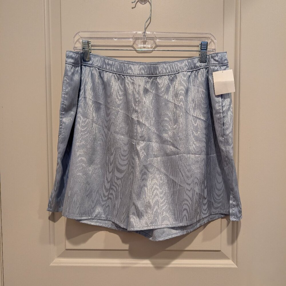 Open Edit pajama shorts lounge pull on blue size Large